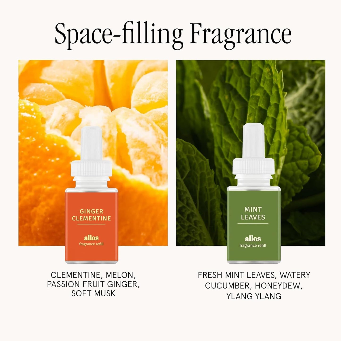 Pura Smart Home Fragrance Device Starter Set - Pura 4 - Scent Diffuser for Home - Includes Fragrance Aroma Diffuser - Square Box, Ginger Clementine and Mint Leaves Scent Refills