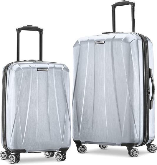 Samsonite Centric 2 Hardside Expandable Luggage with Spinner Wheels, Silver, 2-Piece Set (20/24)