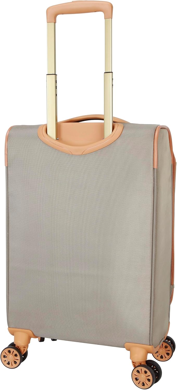 Dockers Seahorse Softside Expandable 8-Wheel Spinner Travel Luggage, New British Khaki, 20-Inch Carry On