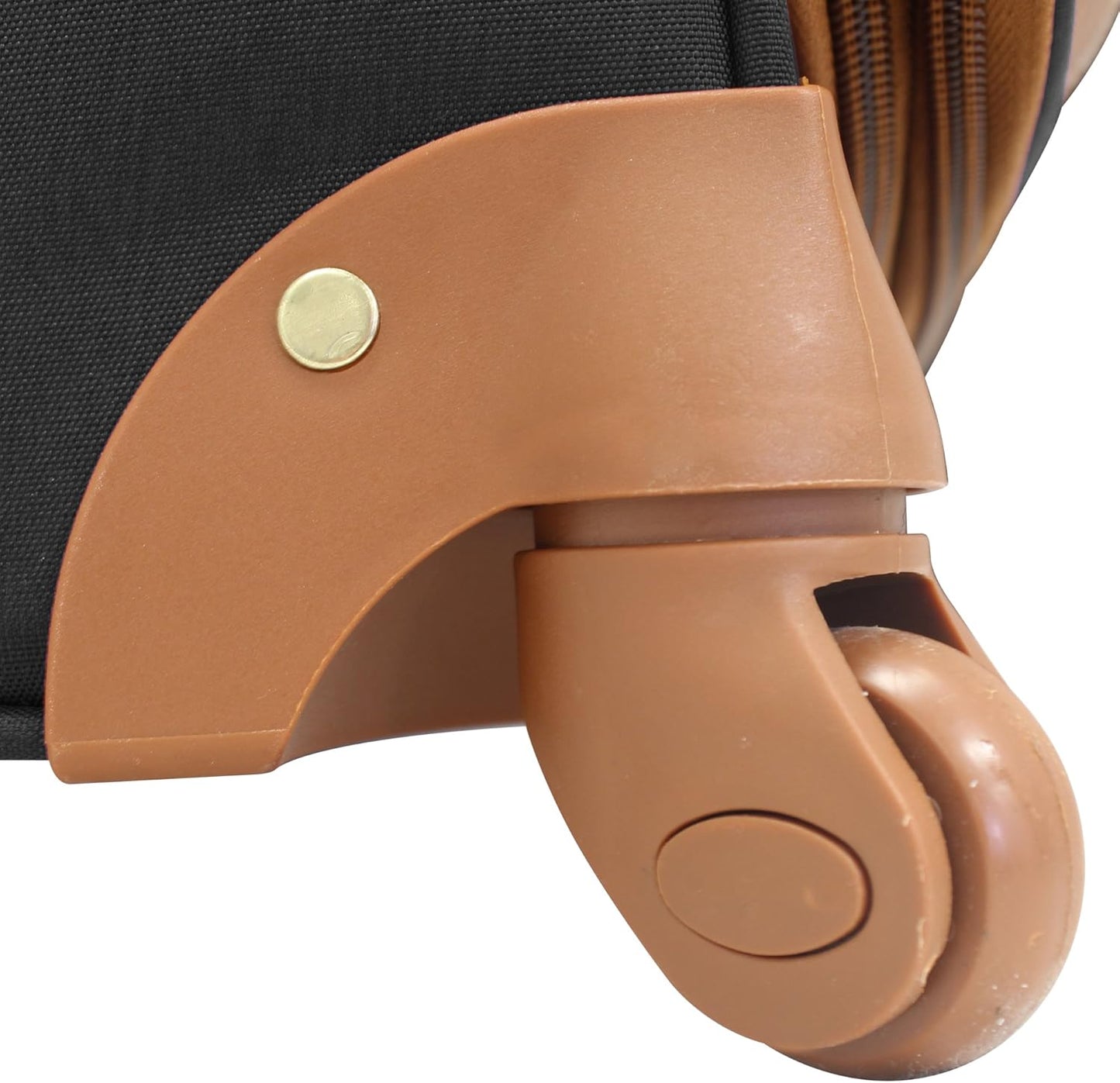 Steve Madden Designer Luggage Collection - Expandable 24 Inch Softside Bag - Durable Mid-sized Lightweight Checked Suitcase with 4-Rolling Spinner Wheels (Global Black)