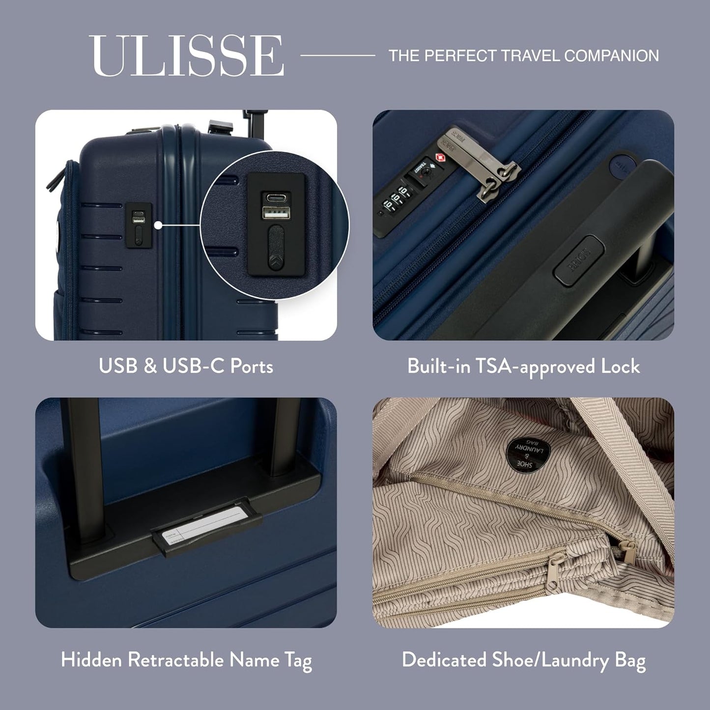 Bric's B|Y Ulisse Spinner Carry-On Suitcase, Lightweight Expandable Hard Shell Luggage with TSA Lock and Smooth 360° Wheels 21 Inch – Oceano