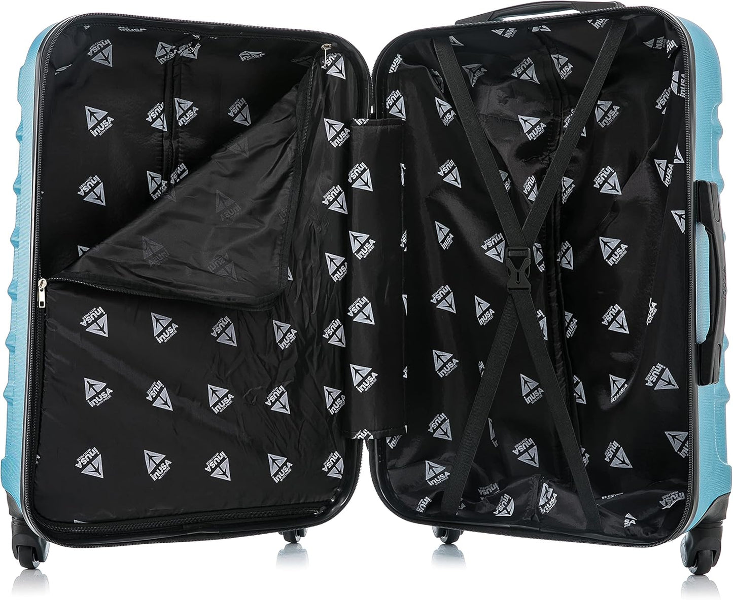 InUSA ENDURANCE Luggage with Spinner Wheels | Durable Lightweight Hardshell Suitcase, Spacious Travel Bag with Handle and Trolley | 20-Inch Carry On Small Luggage | Teal