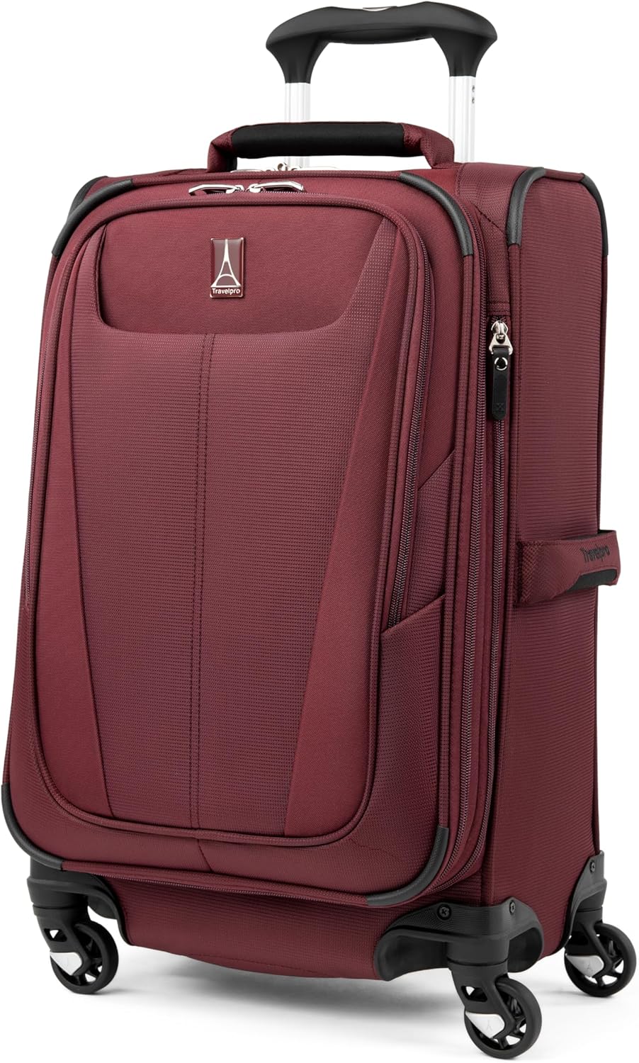 Travelpro Maxlite 5 Softside Expandable Luggage with 4 Spinner Wheels, Lightweight Suitcase, Men and Women, International, Burgundy, Carry-on 21-Inch