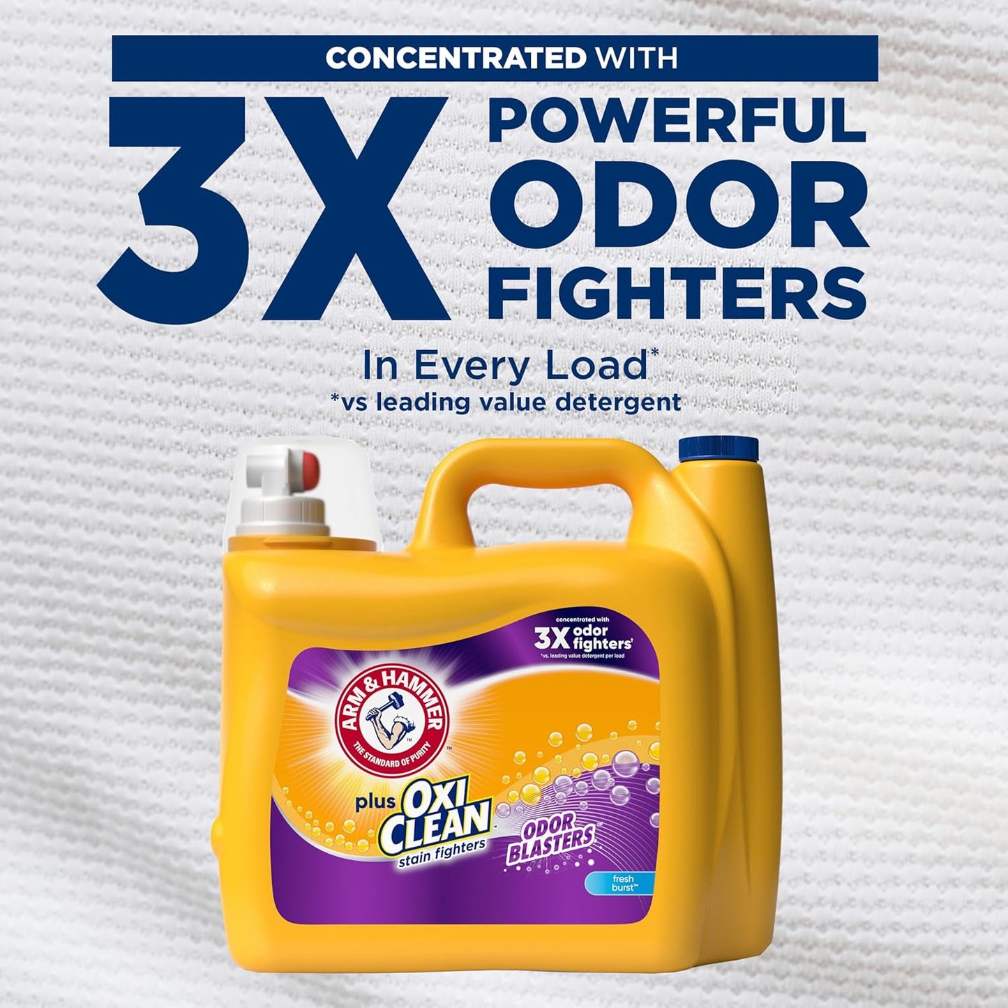 Arm & Hammer Plus OxiClean Odor Blasters Fresh Burst, 160 Loads Liquid Laundry Detergent, 208 Fl oz