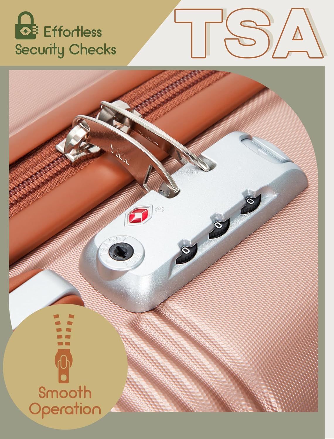 Luggage Sets 5 Piece, Suitcases with Wheels, Hardshell Suitcase Set, ABS Carry on Luggage Set with TSA Lock, Travel Luggage