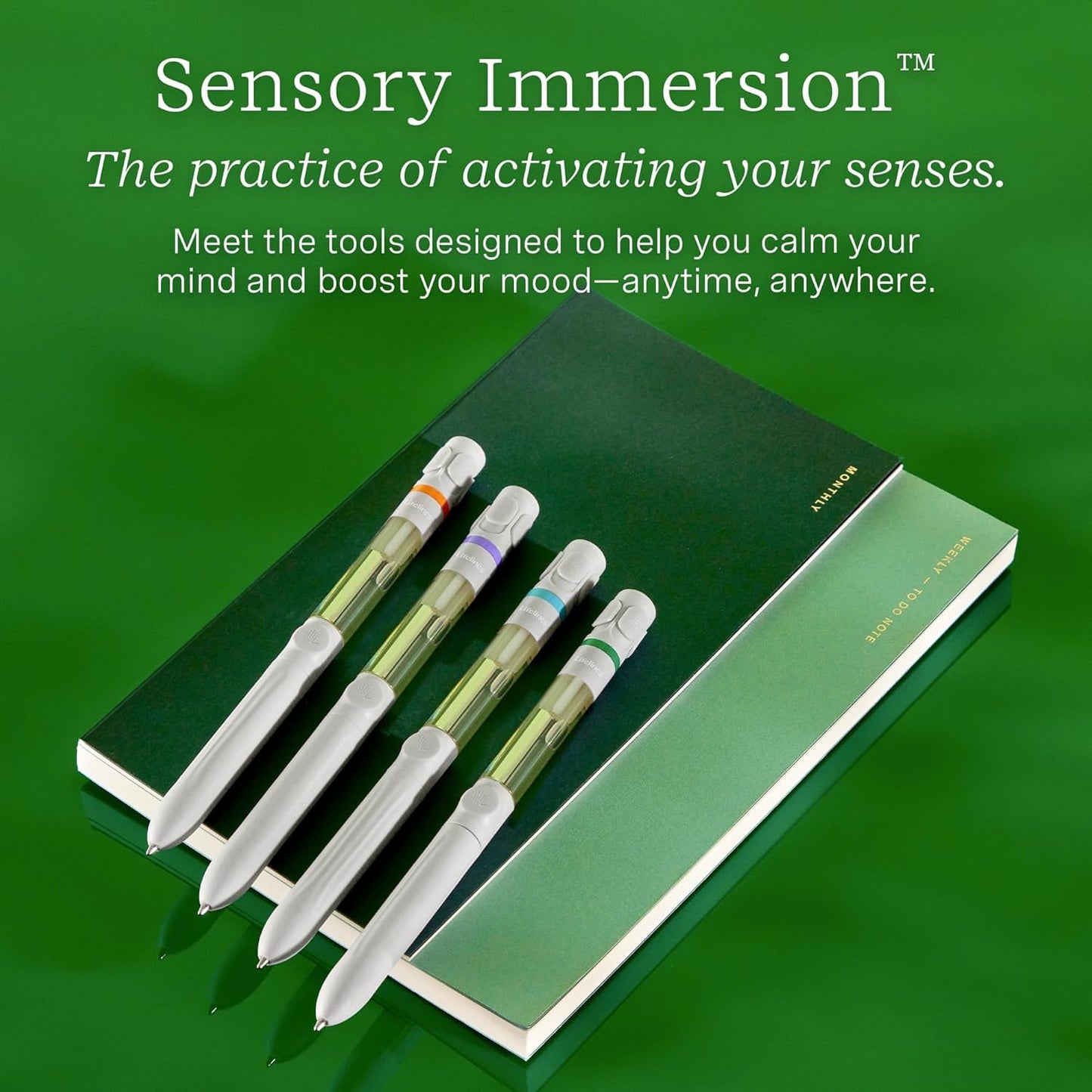 Lifelines Pen Diffuser Set, Nature's Escape 3-Pack – 1mm Black Ballpoint Pens with Scented Essential Oil Blends – Aromatherapy Diffuser & Sensory Immersion Diffuse Aroma As You Write