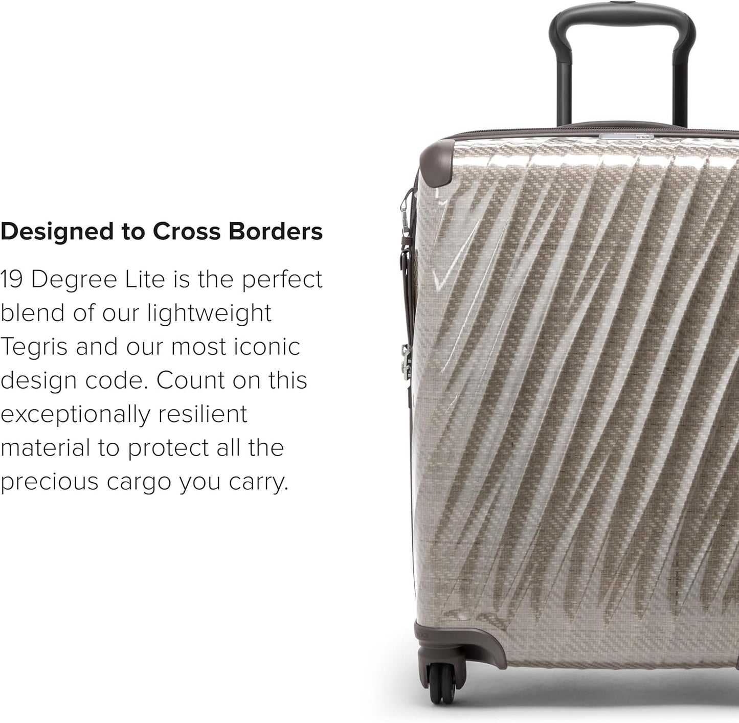 TUMI - 19 Degree Lite 4 Wheel Luggage - Lightweight and Highly Durable, Modern Contour, Hard Shell Men's and Women's Suitcase - 21.75" Continental Carry-On, Titanium Grey