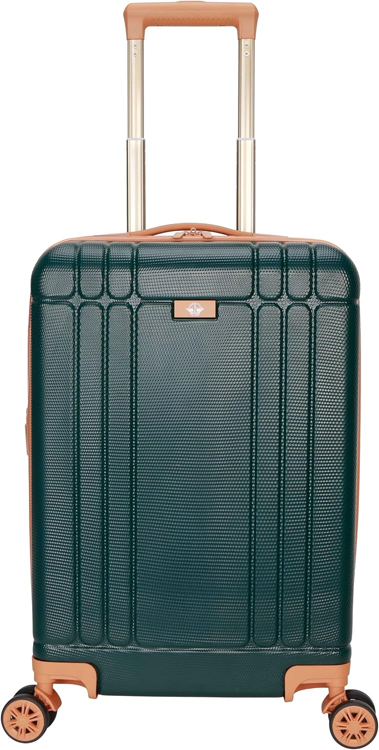 Dockers Hooper Hardside Expandable 8-Wheel Spinner Travel Checked Luggage, 3-Piece Set, Ponderosa Pine