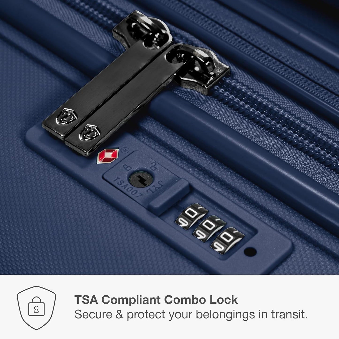 Traveler's Choice Pagosa Indestructible Hardshell Expandable Spinner Luggage, Navy, 30-Inch Large