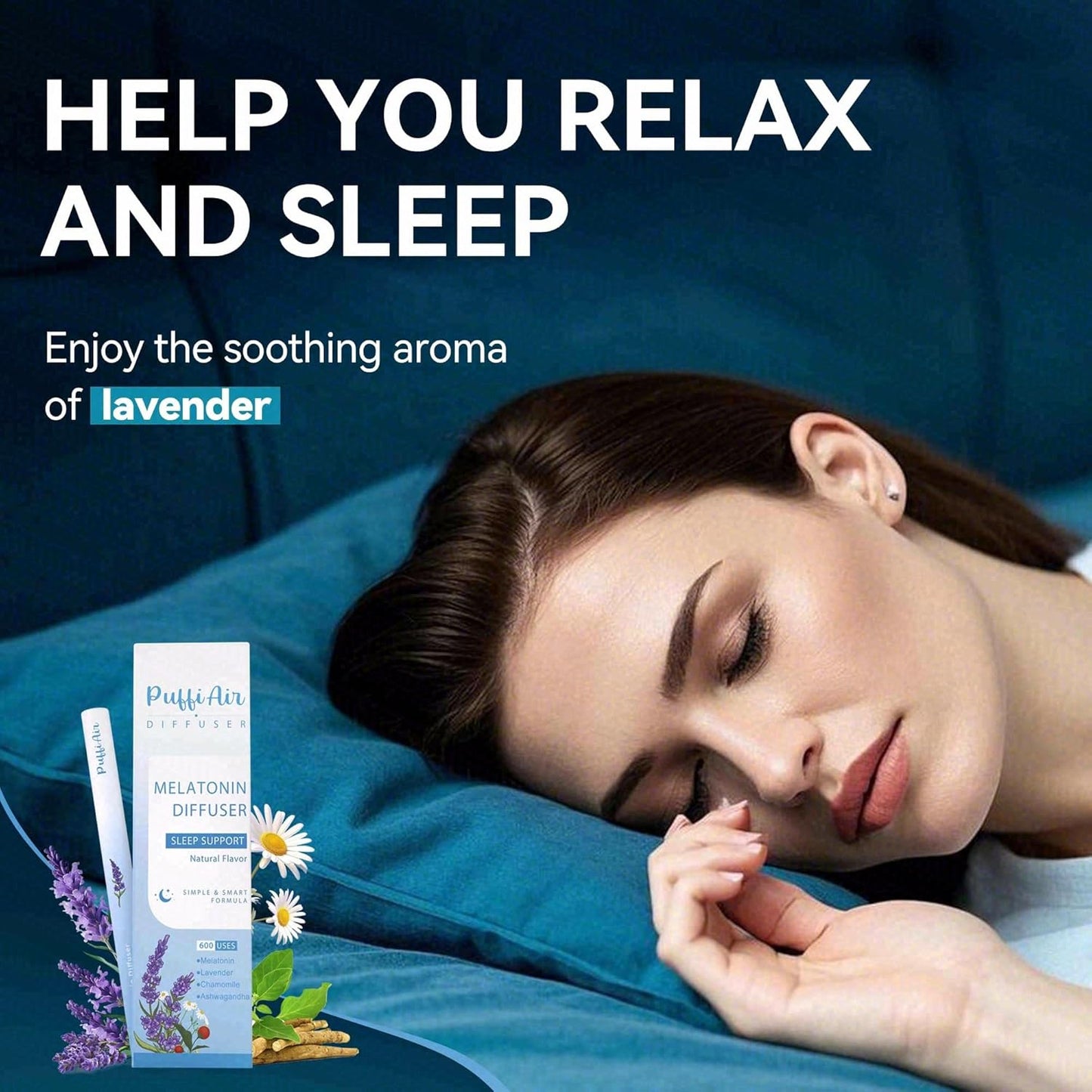 Herbal Diffuser Duo with Melatonin, Milk Thistle & More丨Night Renewal Duo for Calm Sleep & Liver Detox Support - 600 Uses Per Stick