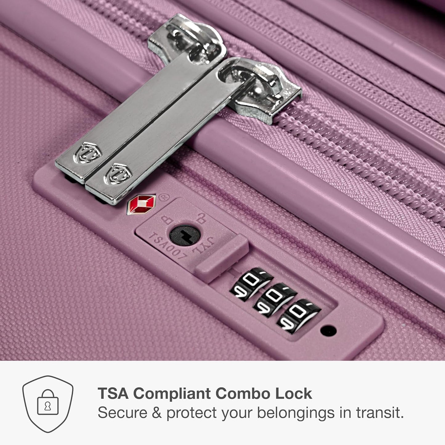 Traveler's Choice Pagosa Indestructible Hardshell Expandable Spinner Luggage, Mauve, 26-Inch Medium