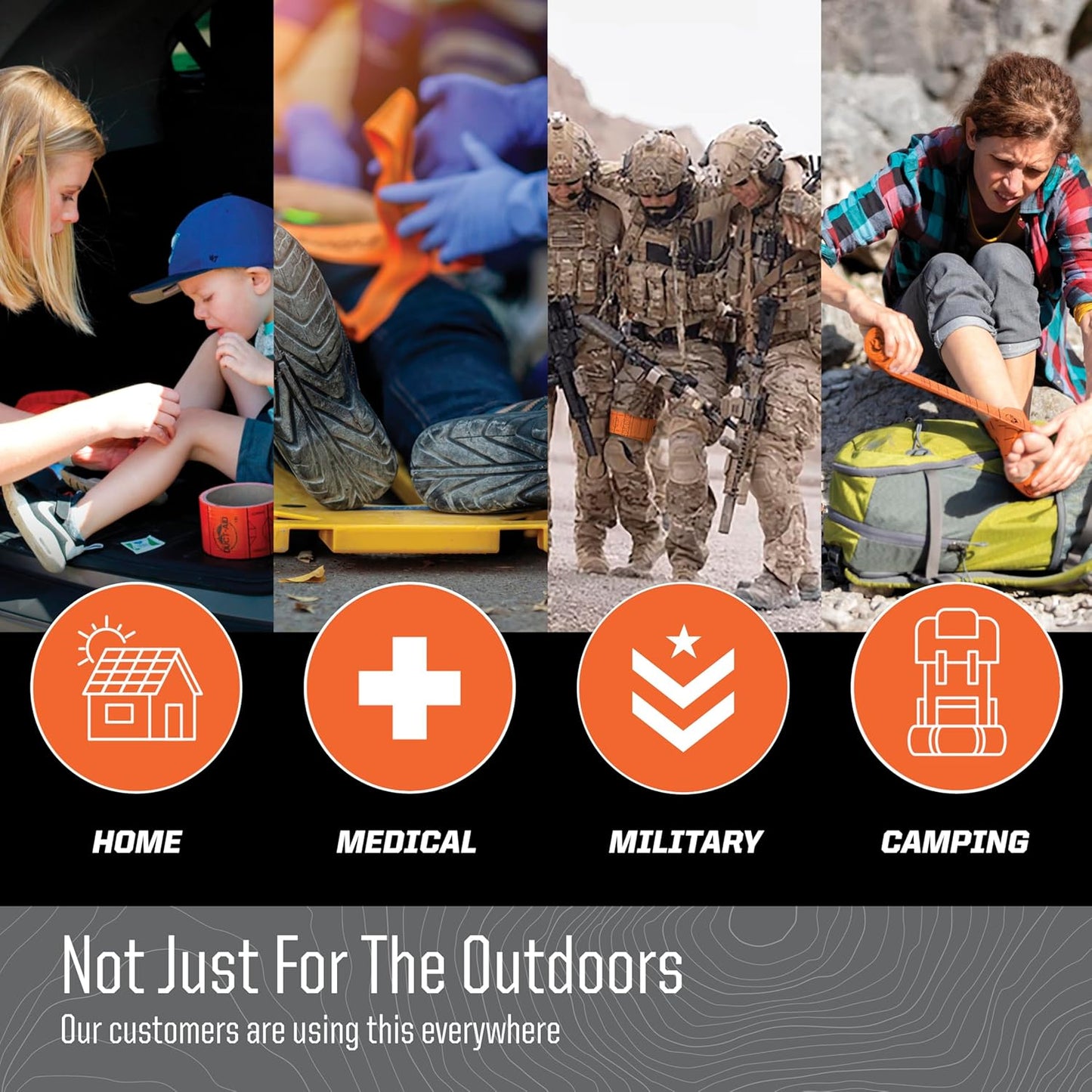 Compact First Aid Kit, Medical Grade Adhesive, Emergency Response Kit, 1 Pound (Full Kit)