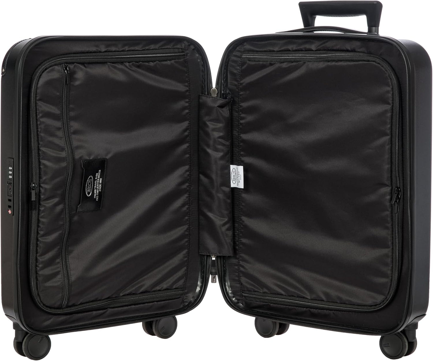 Bric's Amalfi Suitcase, Lightweight Expandable Hard Shell Luggage with Smooth 360° Wheels and TSA Lock 21" - Black