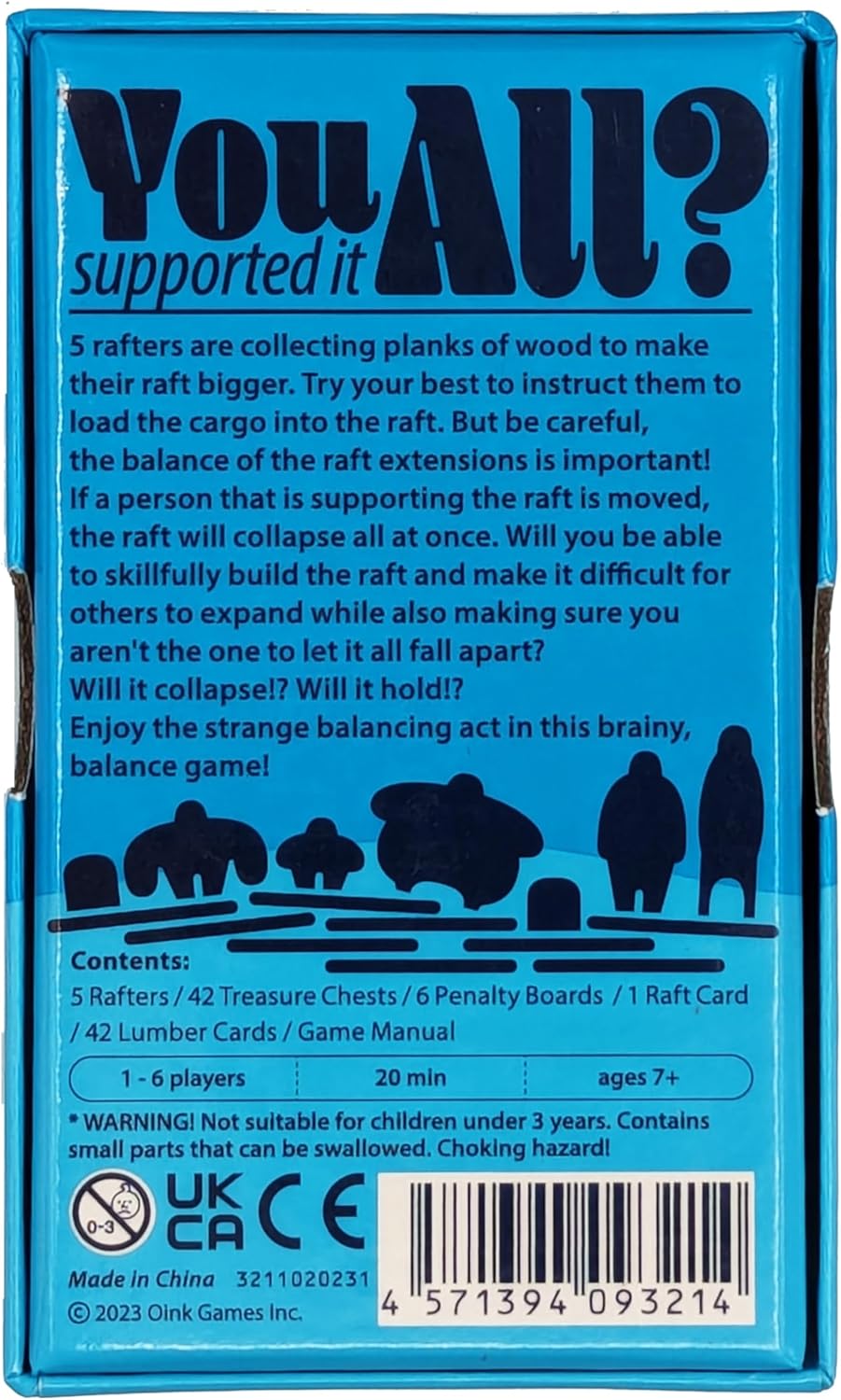 Oink Games Rafter Five – Dexterity Balance Game | 1–6 Players | Ages 7+ | Portable Travel Game