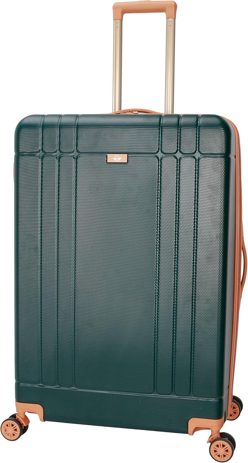 Dockers Hooper Hardside Expandable 8-Wheel Spinner Travel Luggage, Ponderosa Pine, 24-Inch Checked