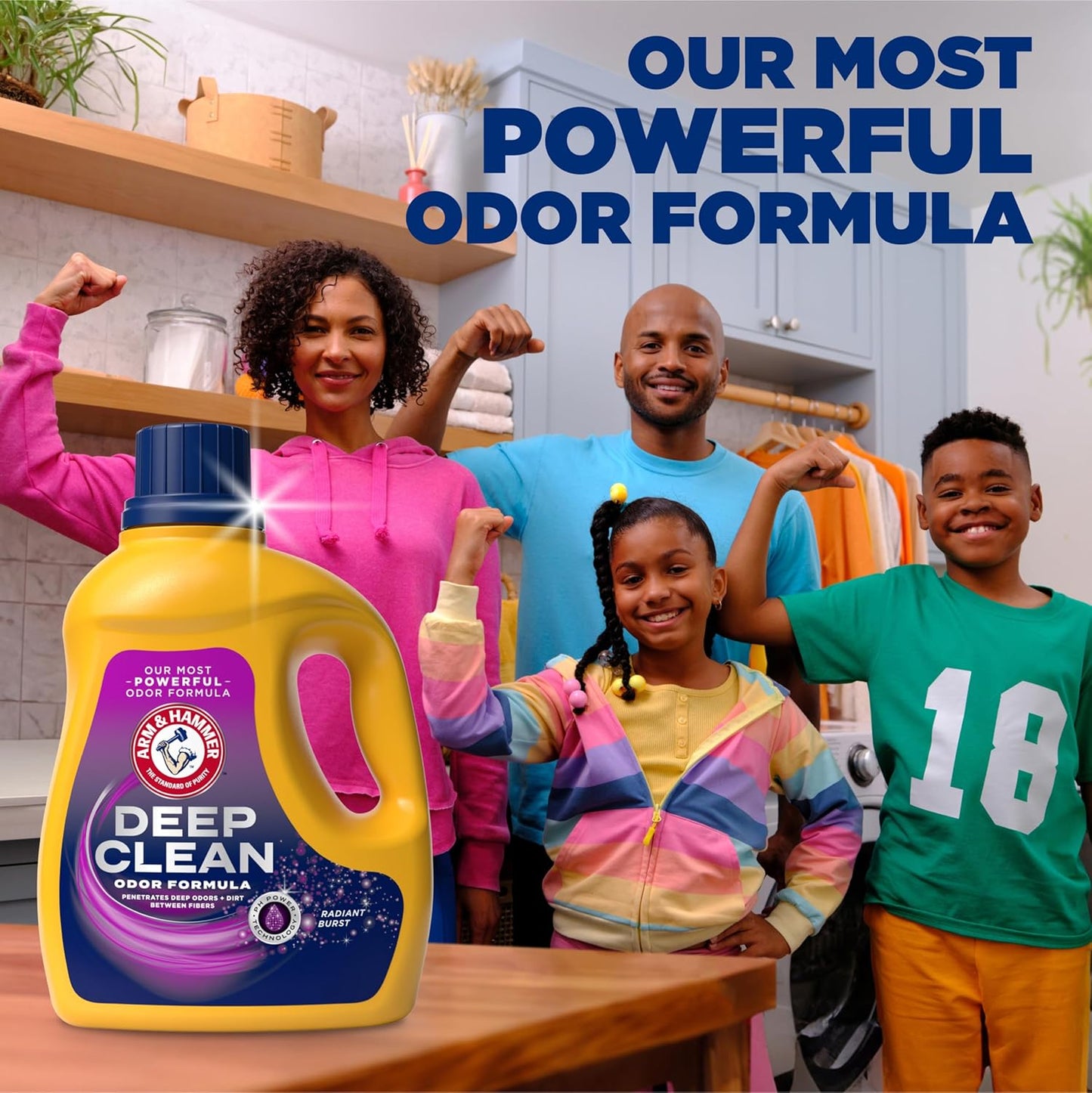 ARM & HAMMER Deep Clean Odor Formula, Liquid Laundry Detergent, 102 fl oz, 68 Loads