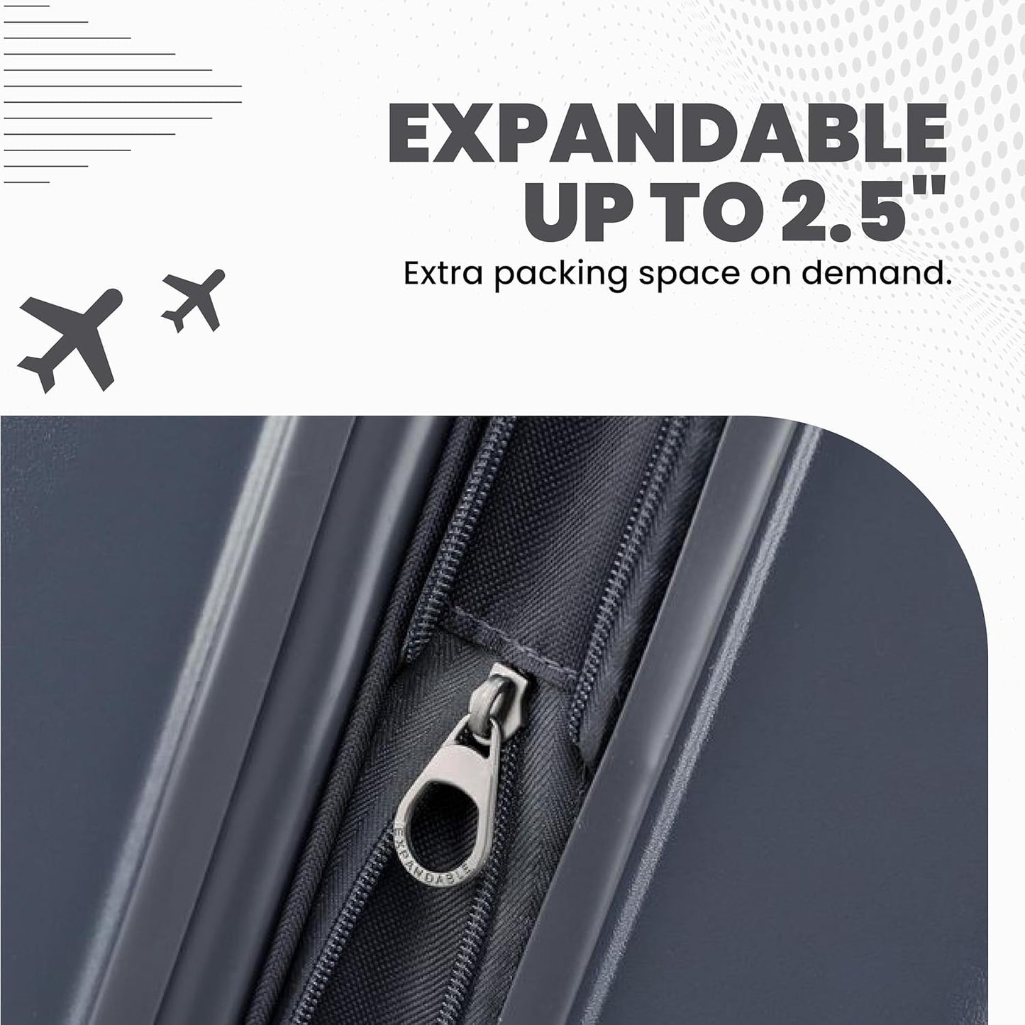 Spyder Carve 25 Inch Medium Expandable Hardside Upright Suitcase, with 360° Spinner Wheels, TSA Approved Lock, Gray