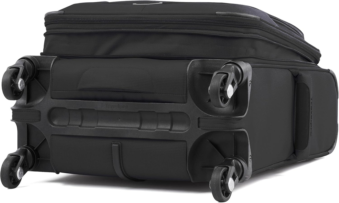 Travelpro Maxlite 5 Softside Expandable Luggage with 4 Spinner Wheels, Lightweight Suitcase, Men and Women, International, Black, Carry-on 19-Inch