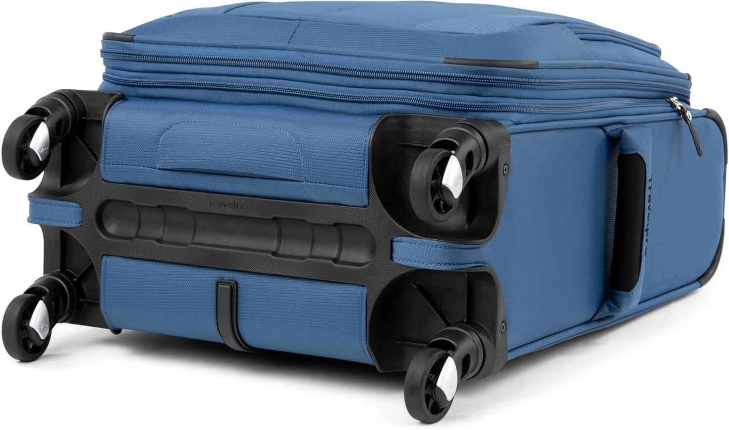 Travelpro Maxlite 5 Softside Expandable Luggage with 4 Spinner Wheels, Lightweight Suitcase, Men and Women, International, Ensign Blue, Carry-on 19-Inch