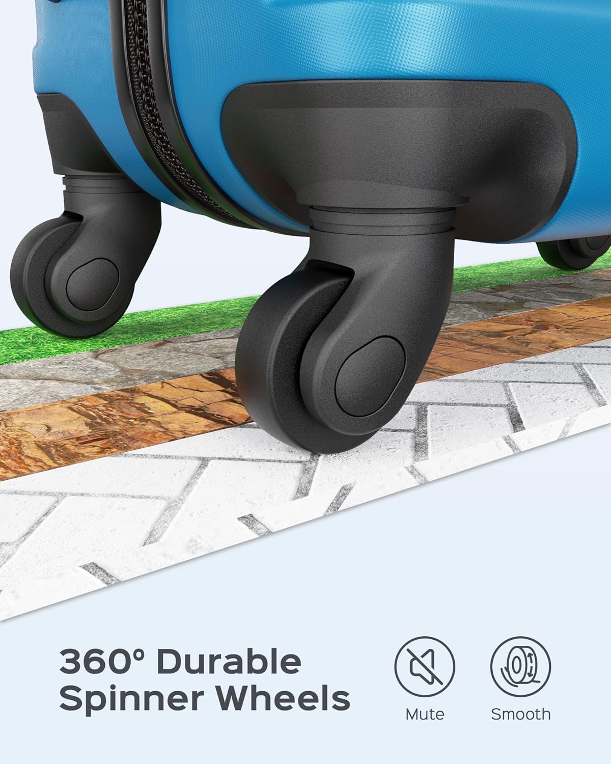 Suitour Luggage Sets 5 Piece Hardshell Suitcases with Spinner Wheels TSA Lock, Lightweight ABS Carry On Suitcase Set for Travel Business