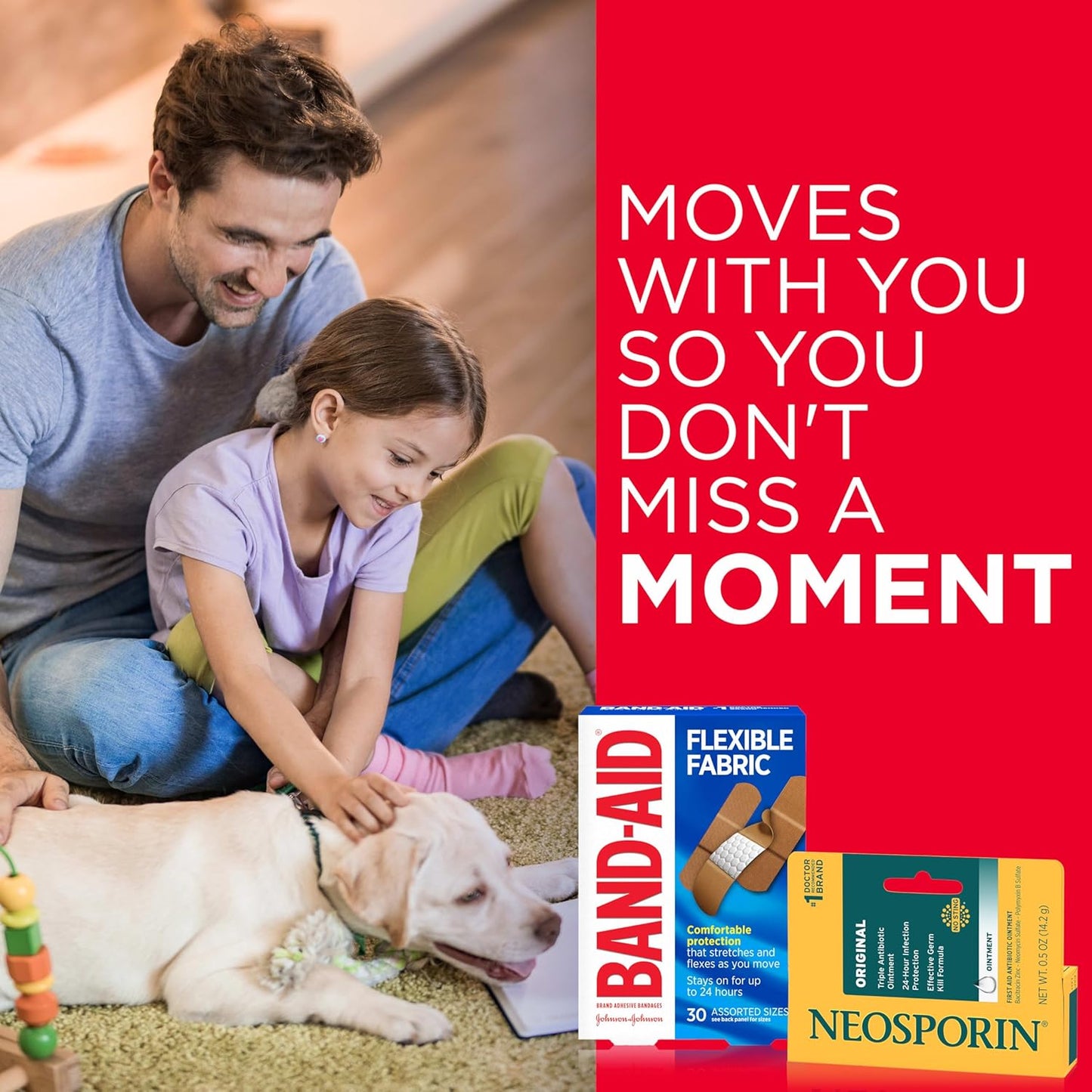 Band-Aid Brand Flexible Fabric Adhesive Bandages for Wound Care & First Aid, Assorted Sizes, 100 ct