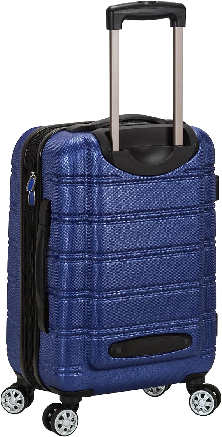 Rockland Melbourne Hardside Expandable Spinner Wheel Luggage, Blue, Carry-On 20-Inch