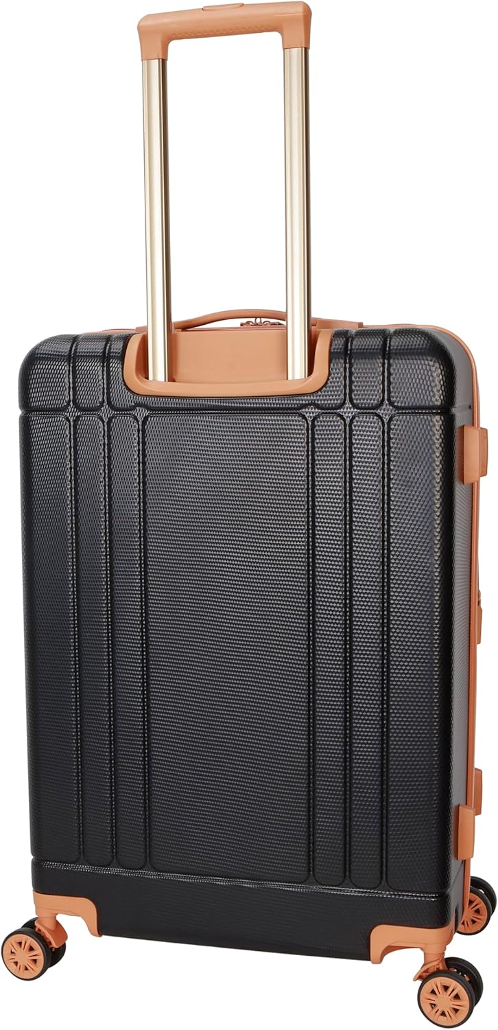 Dockers Hooper Hardside Expandable 8-Wheel Spinner Travel Luggage, Black, 24-Inch Checked