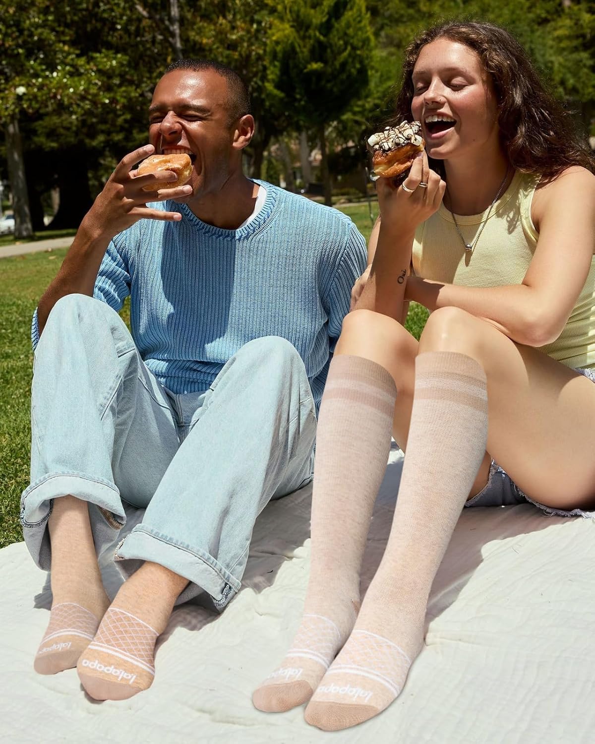 Cotton Compression Socks for Women Men - 2 Pairs 20-30mmHg Circulation Grid Arch Support Socks, Breathable