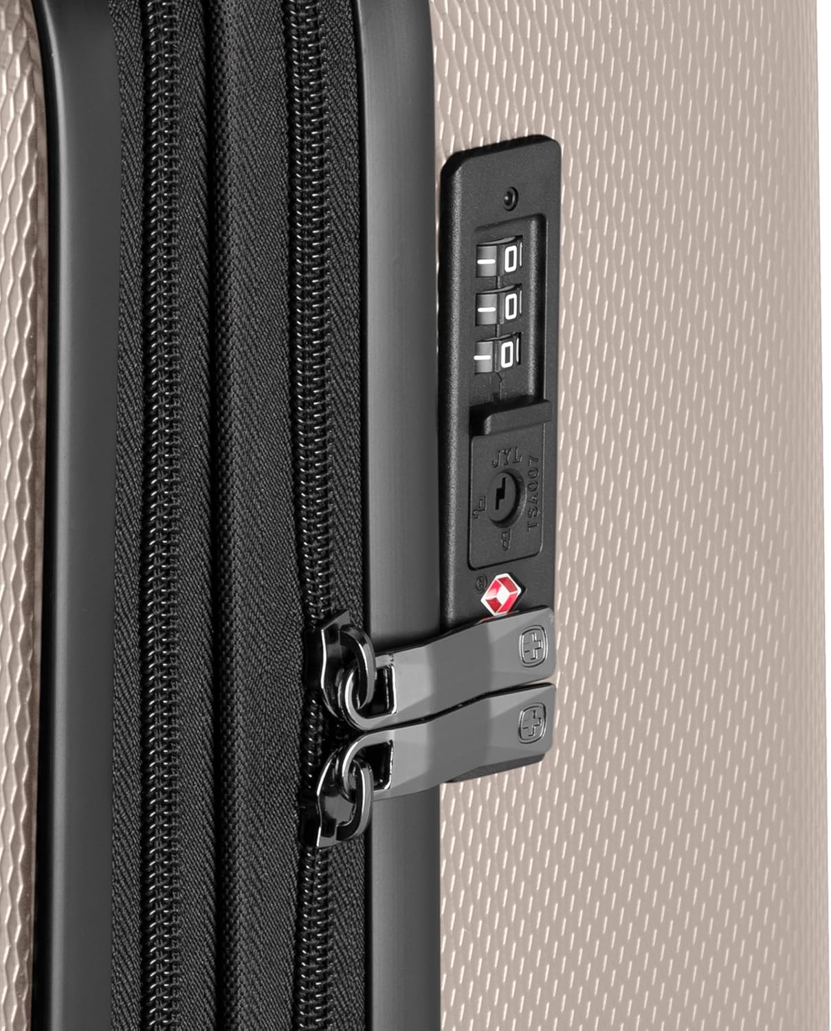 SwissGear 7272 Energie Expandable Hardside Luggage with Spinner Wheels and TSA Lock, Light Gold, 3-Piece Set (19/24/27)