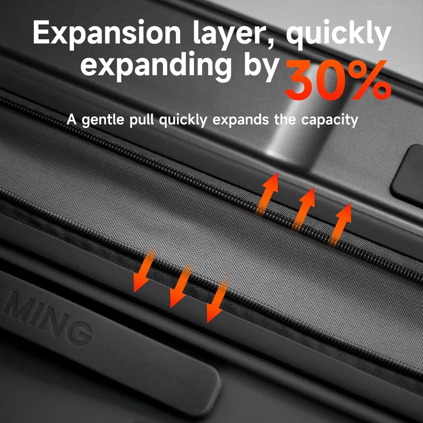 ROAMING Expandable 20 Inch Carry On Luggage with Mute Brake Wheels Airline Approved Hard Shell Suitcases with Front Pocket Top Opening Luggage with TSA Lock for Short Business Travel, Black