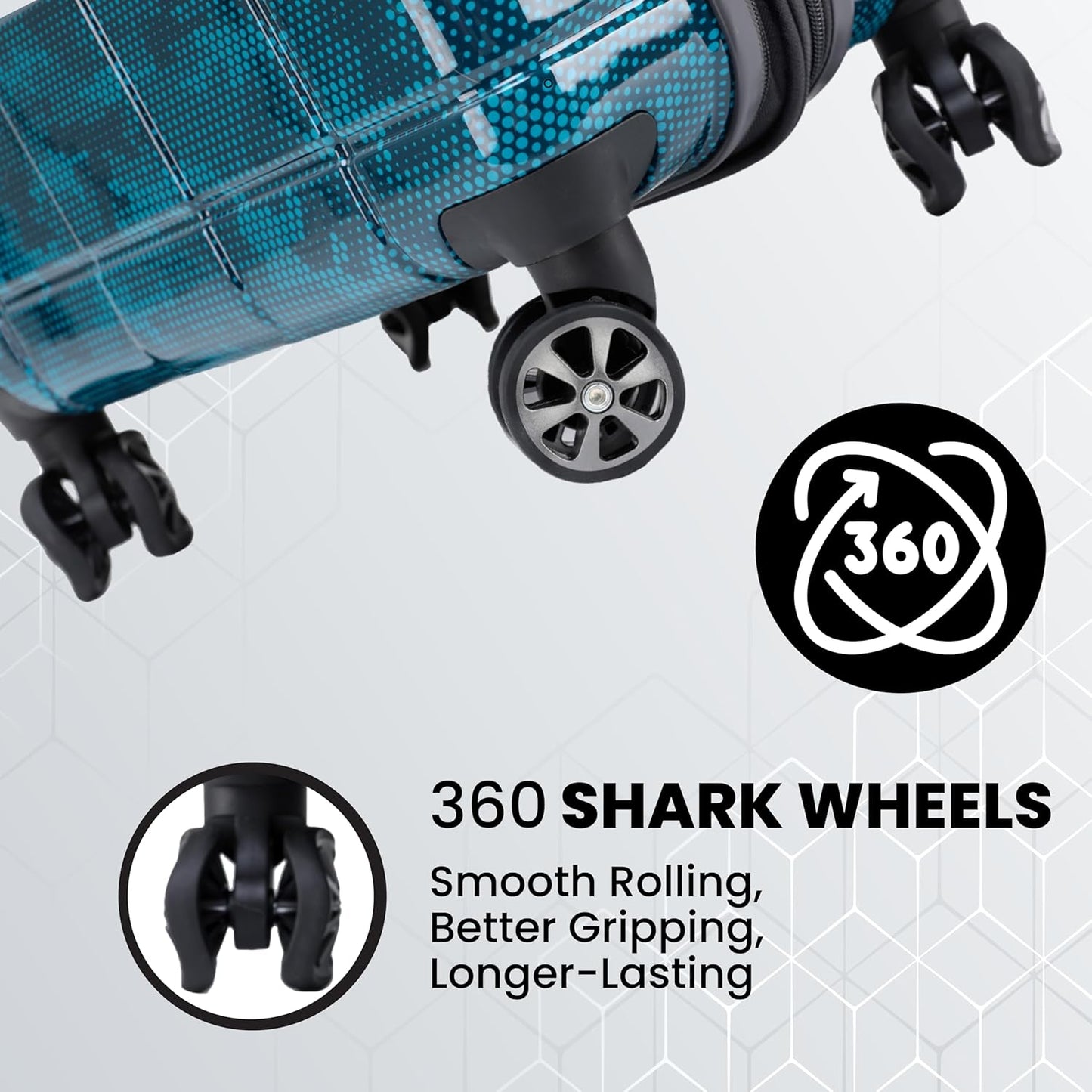 Spyder Matrix 25 Inch Medium Checked Luggage Expandable Hardside Upright Suitcase with 360° Spinner Wheels, TSA Approved Lock, Blue