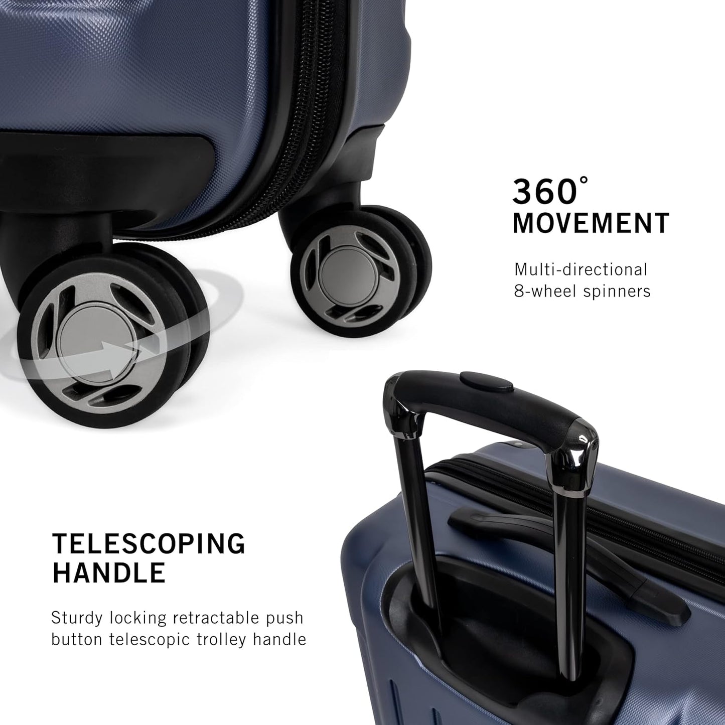 Kenneth Cole REACTION Renegade Luggage Expandable 8-Wheel Spinner Lightweight Hardside Suitcase, Smokey Purple, 20-Inch Carry On