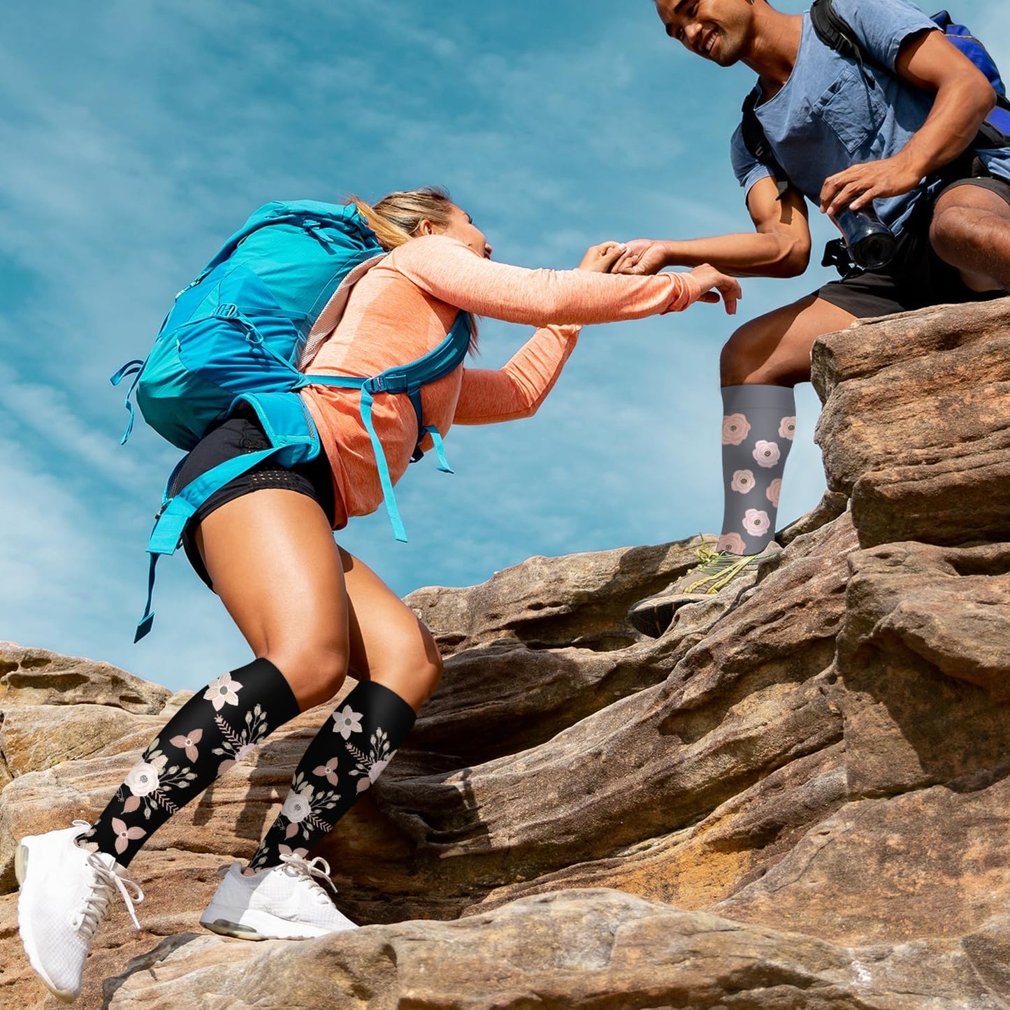 Copper Compression Socks for Women and Men(6 Pairs)-Best Support for Running, Athletic, Nursing, Travel