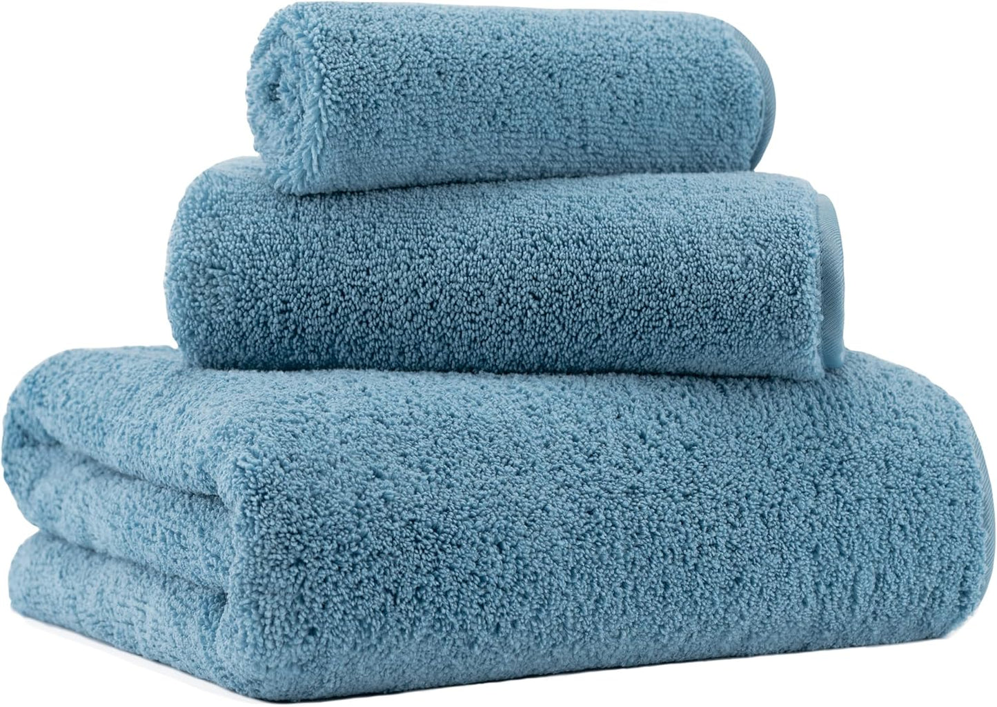 New Microfiber Bath Towel Set, 3 Piece, Oversize, Quick Dry, Lint Free, Includes Body, Hand and Face Towels