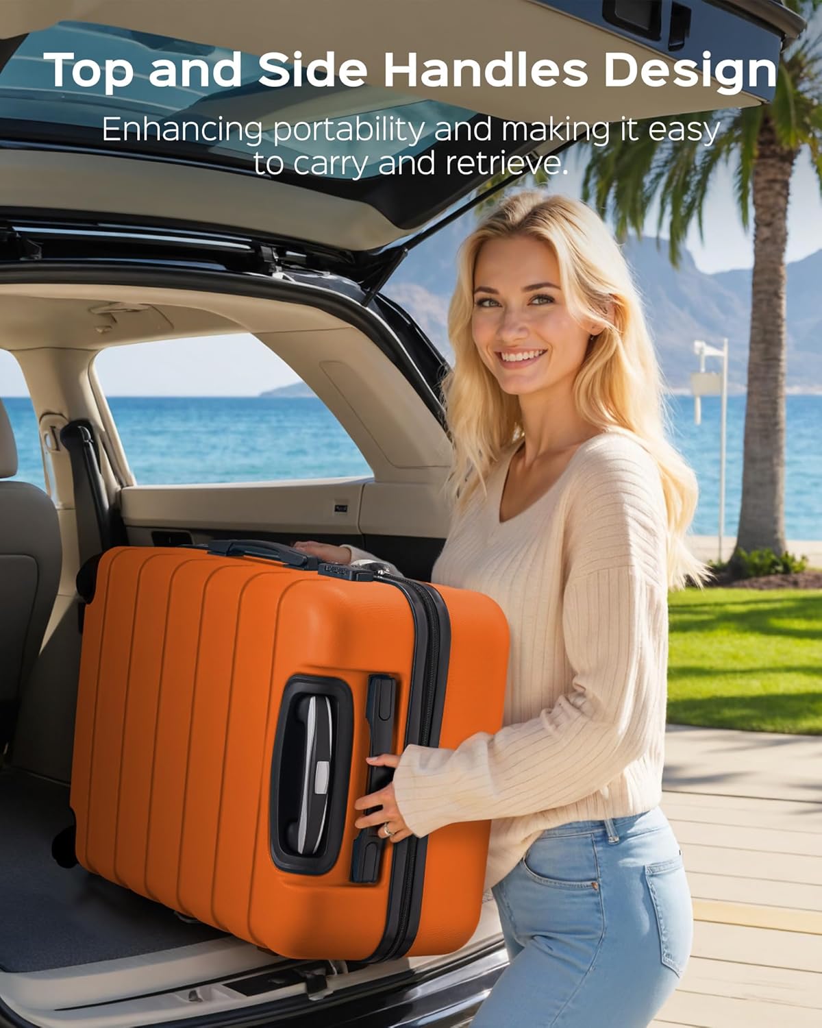 Suitour Luggage Sets 5 Piece Hardshell Suitcases with Spinner Wheels TSA Lock, Lightweight ABS Carry On Suitcase Set for Travel Business