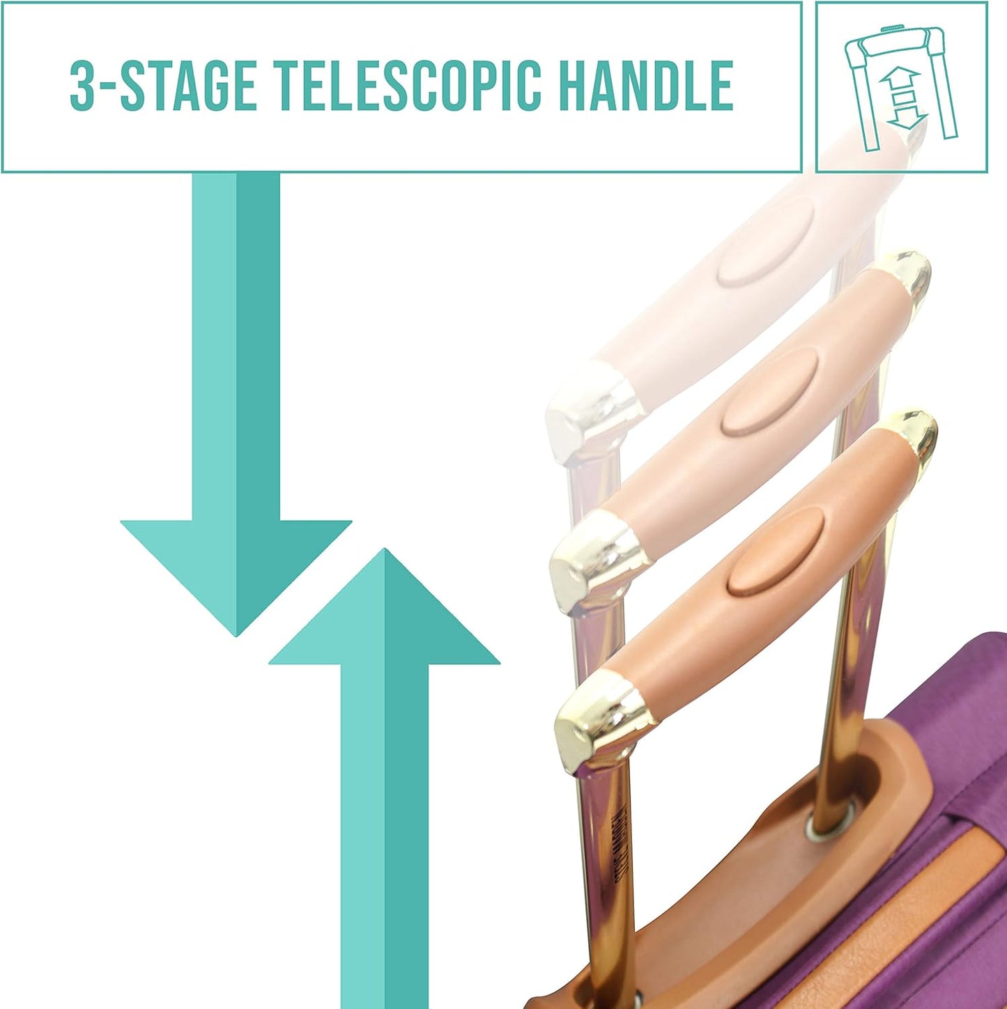 Steve Madden Designer Luggage Collection - Lightweight Softside Expandable Suitcase for Men & Women - Durable 20 Inch Carry On Bag with 4-Rolling Spinner Wheels (20in, Global Black)