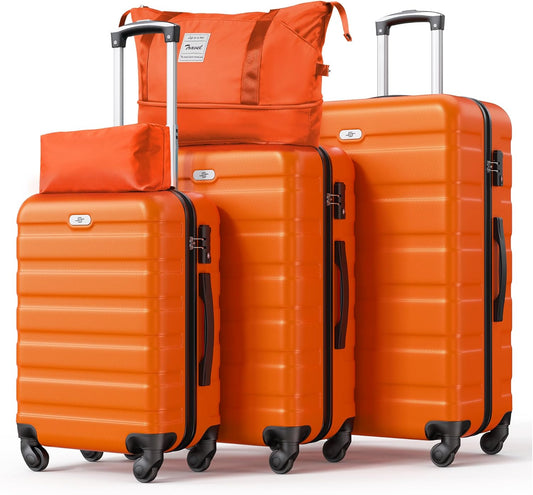 Suitour Luggage Sets 5 Piece Hardshell Suitcases with Spinner Wheels TSA Lock, Lightweight ABS Carry On Suitcase Set for Travel Business