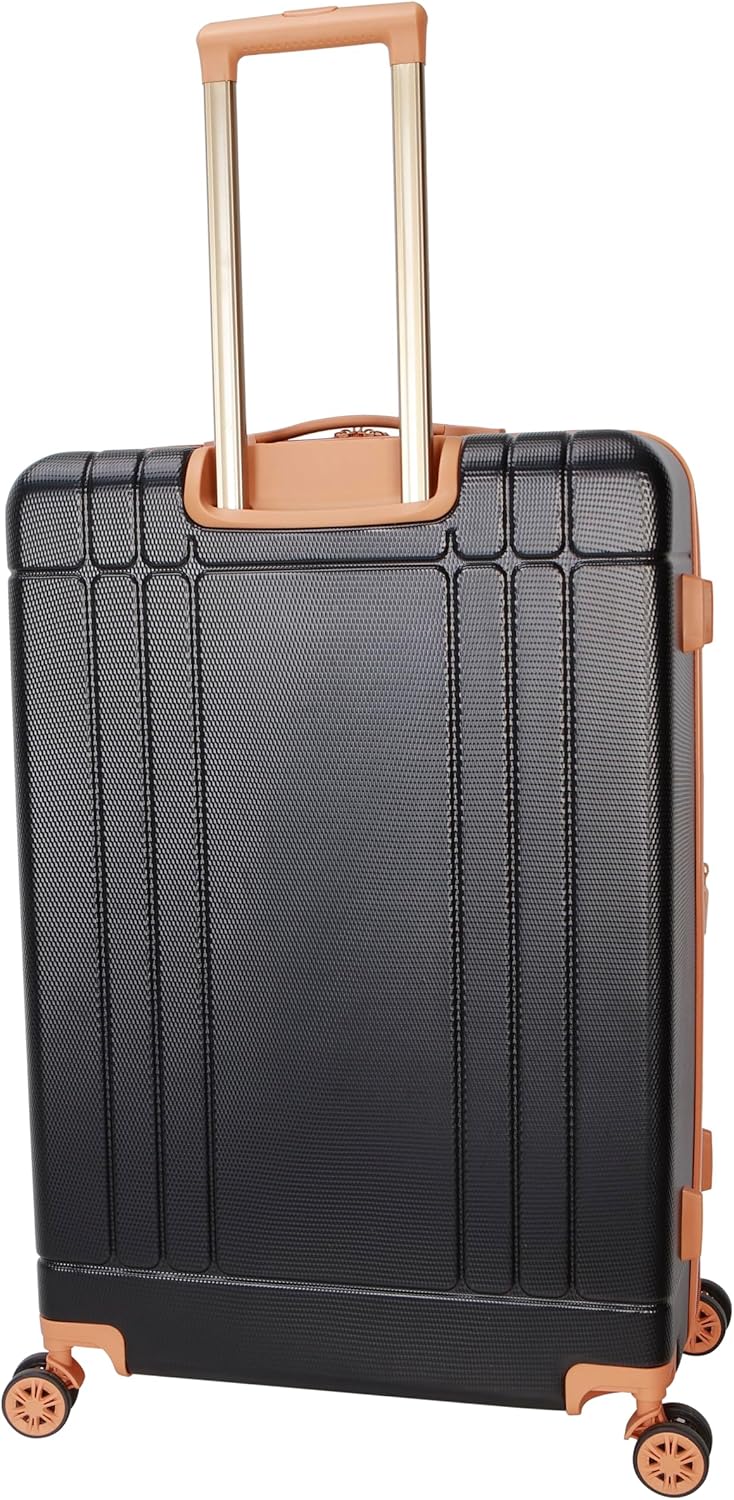 Dockers Hooper Hardside Expandable 8-Wheel Spinner Travel Checked Luggage, 28-Inch, Black