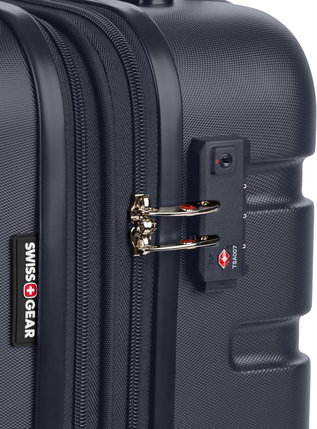 SwissGear 7366 Hardside Expandable Luggage with Spinner Wheels, Navy, Carry-On 19-Inch