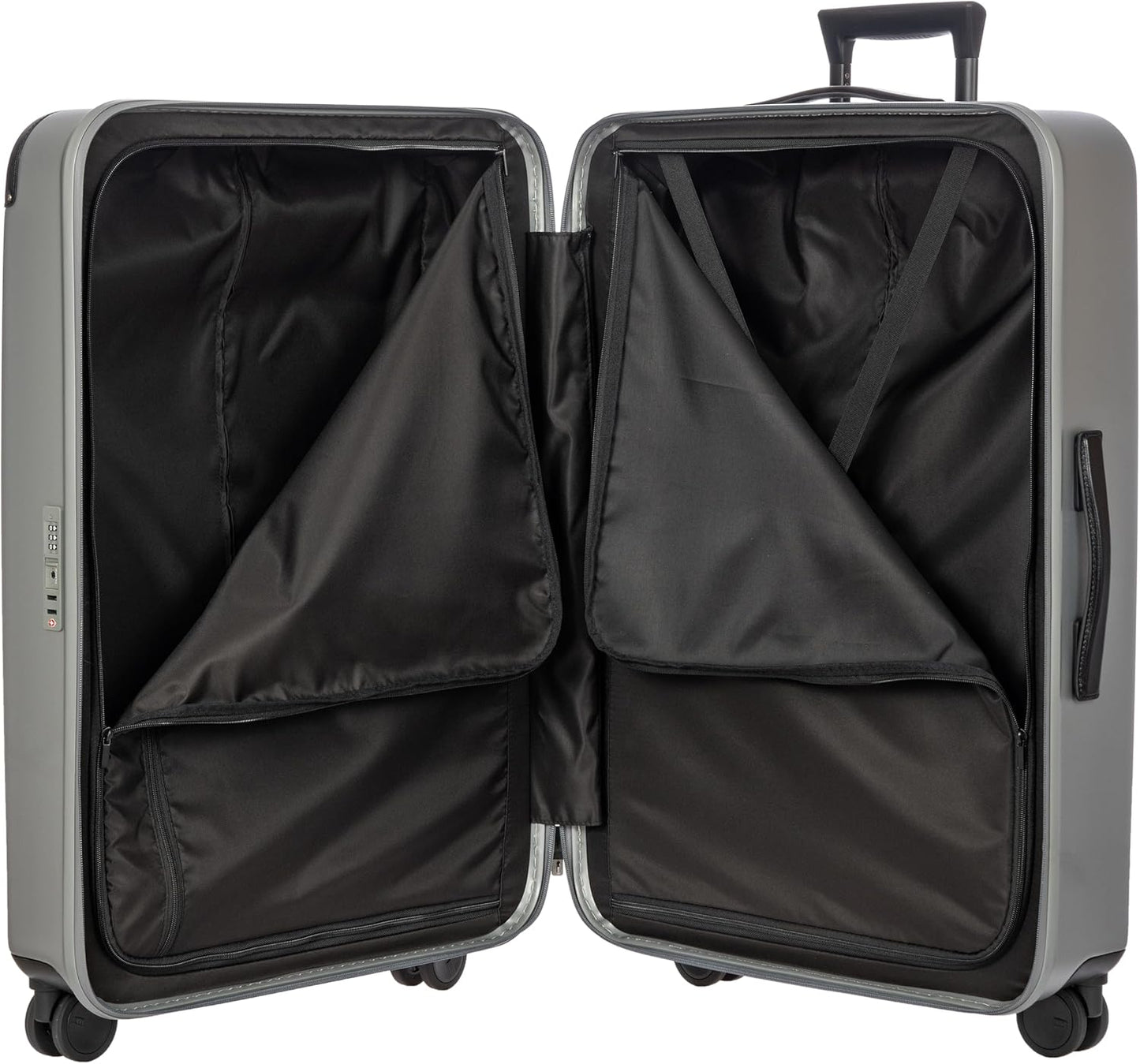 Bric's Amalfi Suitcase, Lightweight Expandable Hard Shell Luggage with Smooth 360° Wheels and TSA Lock 30" - Silver