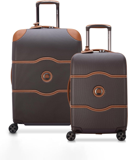 DELSEY PARIS Chatelet Air 2.0 Hardside Luggage with Spinner Wheels, Chocolate Brown, 2 Piece Set (19/24)