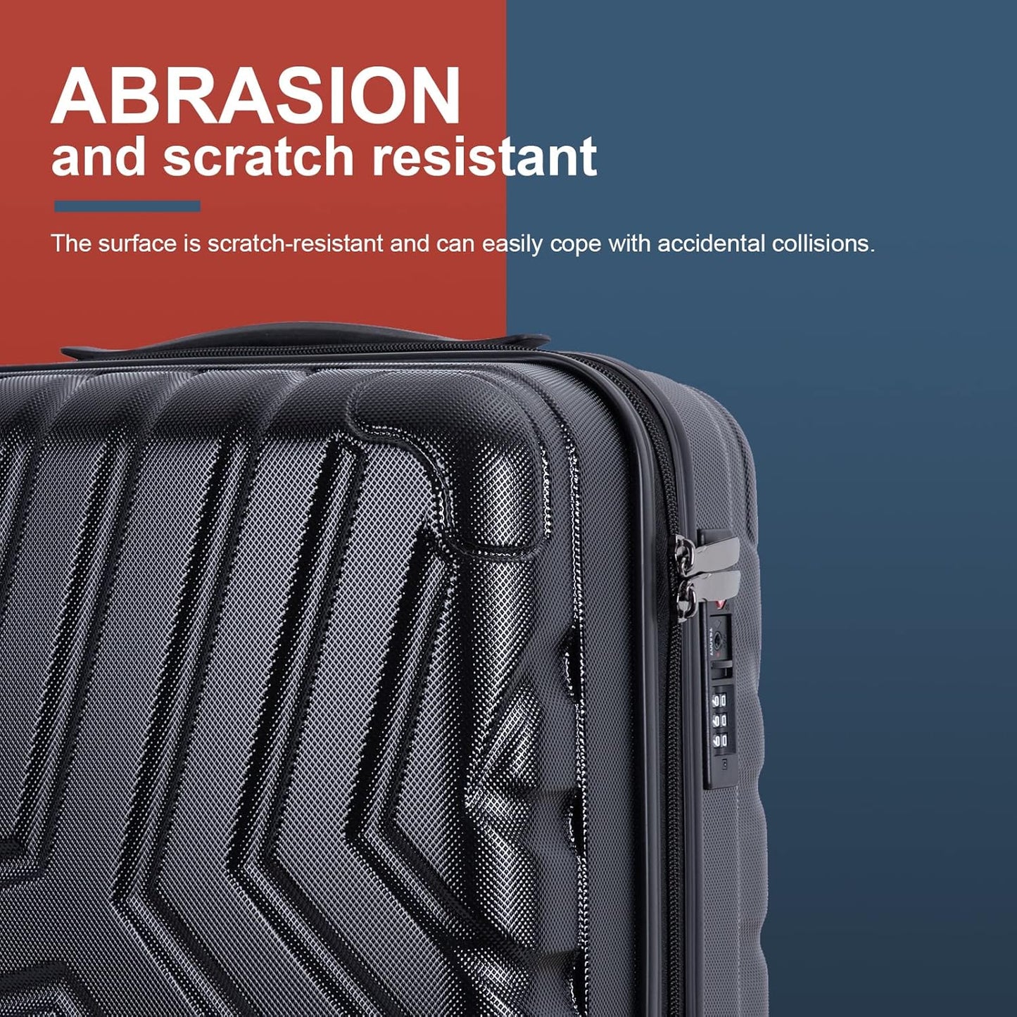 Travelhouse 16 Inch Carry On Luggage Airline Approved,Hardshell Small Carry Suitcases with 360° Spinner Wheels, Rolling Suitcase with TSA Approved