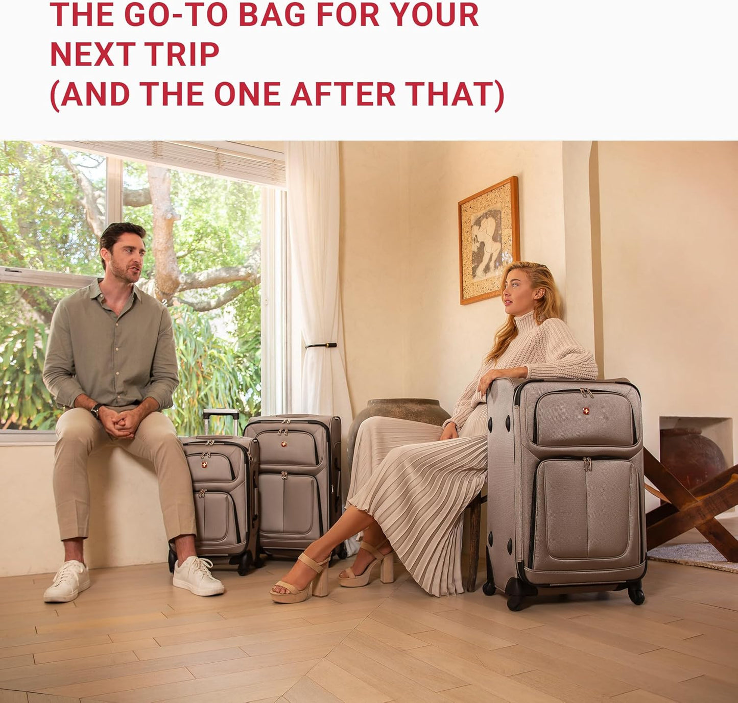 SwissGear Sion 3-Piece Set, Softside Expandable Luggage – 21 Inch Carry-On & 25 & 29 Inch Checked Suitcases with 360 Degree Wheels & Retractable Handles – Merlot