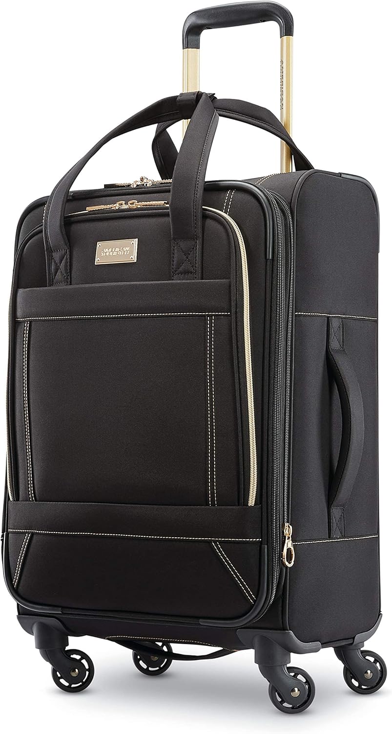 American Tourister Belle Voyage Softside Luggage with Spinner Wheels, Black, Carry-On 21-Inch