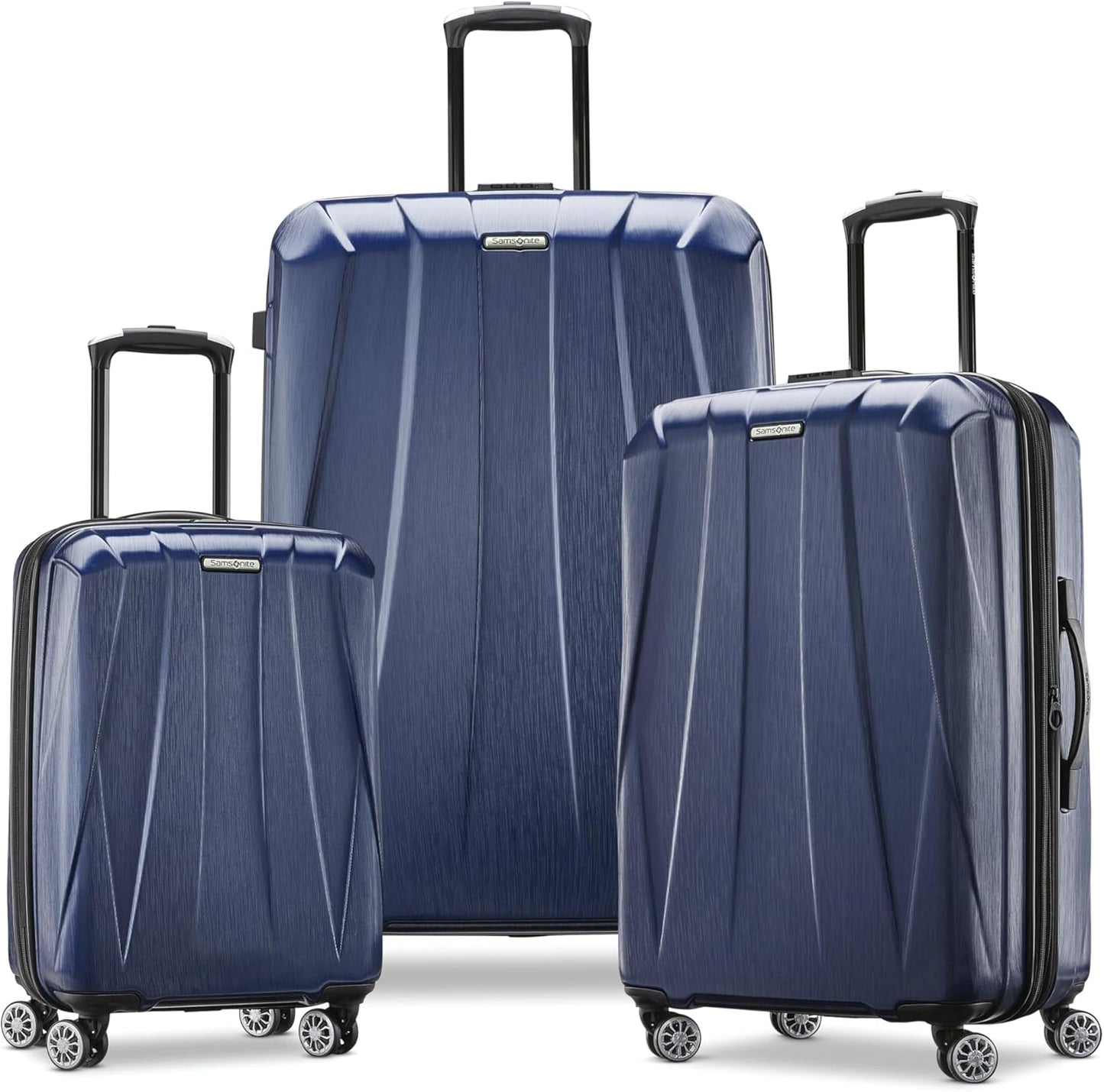 Samsonite Centric 2 Hardside Expandable Luggage with Spinner Wheels, True Navy, 3-Piece Set (20/24/28)