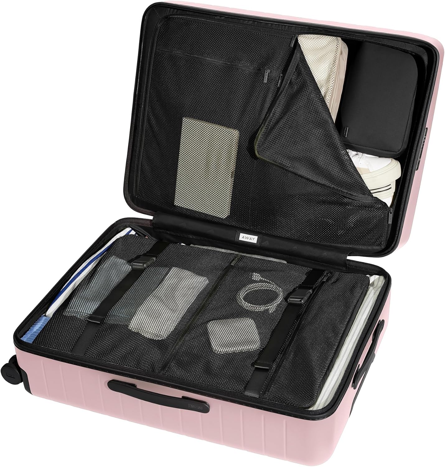 Away Large Checked Luggage, 29 Inch Hardside Suitcase with Spinner Wheels, Lightweight & Durable, TSA Lock, Blush Pink