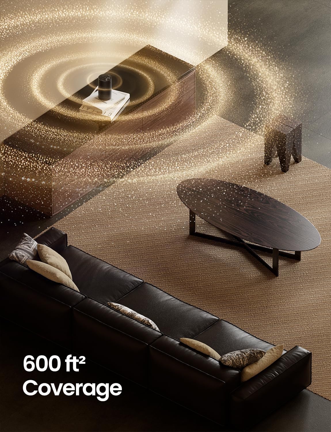 Waterless Essential Oil Diffuser, Rechargeable Scent Diffusers with 3 Mist Levels & Timers, Portable Aromatherapy Diffuser for Home Car Room Studio Office, Black Metal