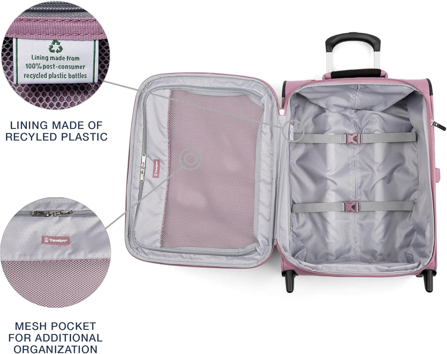 Travelpro Maxlite 5 Softside Expandable Upright 2 Wheel Carry-on Luggage, Lightweight, 20-Inch — Orchid Pink Purple