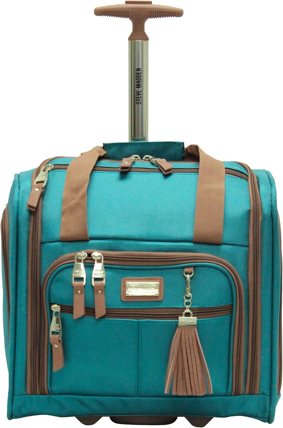 Steve Madden Designer Luggage Collection - 3 Piece Softside Expandable Lightweight Spinner Suitcase Set - Travel Set Includes an Under Seat Bag, 20-Inch Carry on and 28-Inch Checked Suitcase, Harlo