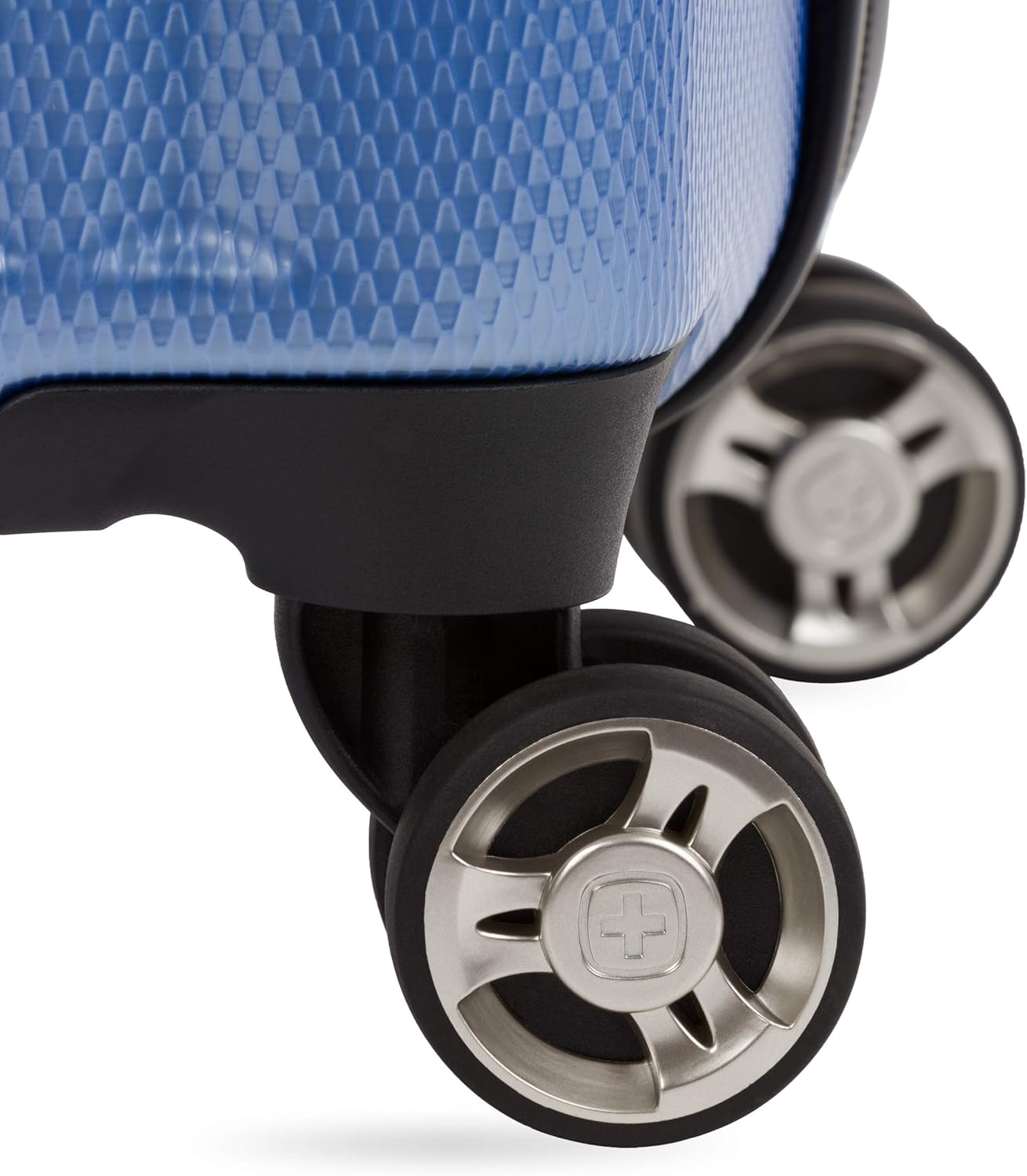 SwissGear 7272 Energie Expandable Hardside Luggage with Spinner Wheels and TSA Lock, Periwinkle Blue, Checked-Large 27-Inch